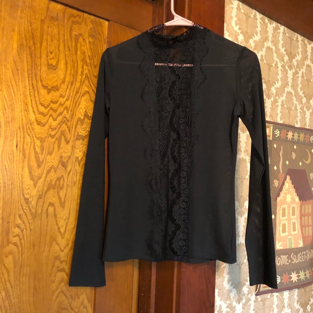 Gracia sheer black Victorian style goth blouse